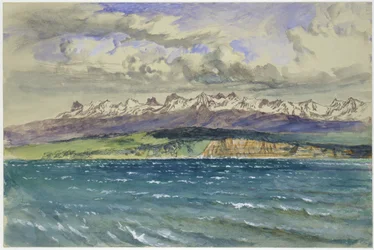 Vårettermiddag med sønnavind i Neuchâtel, 30. april 1869